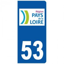 Stickers plaque 53 Pays de Loire