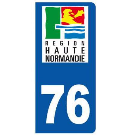 Stickers plaque 76 Haute Normandie