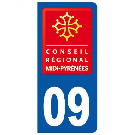 Stickers plaque 09 Midi Pyrénées