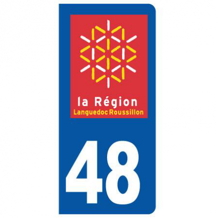 Stickers plaque 48 Languedoc Roussillon