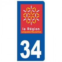 Stickers plaque 34 Languedoc Roussillon