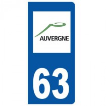 Stickers plaque 63 Auvergne