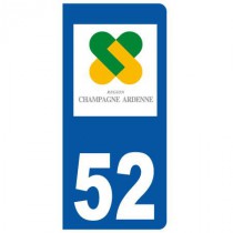 Stickers plaque 52 Champagne Ardenne