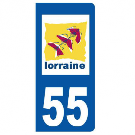 Stickers plaque 55 Lorraine
