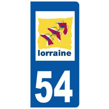 Stickers plaque 54 Lorraine