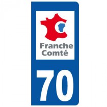Stickers plaque 70 Franche Comté
