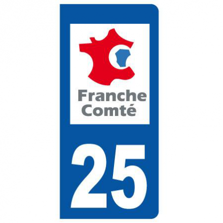 Stickers plaque 25 Franche Comté