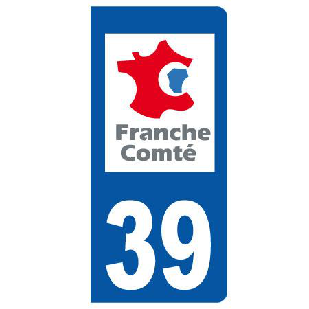 Stickers plaque 39 Franche Comté - Stickers Malin