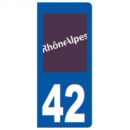 Stickers plaque 42 Rhônes Alpes