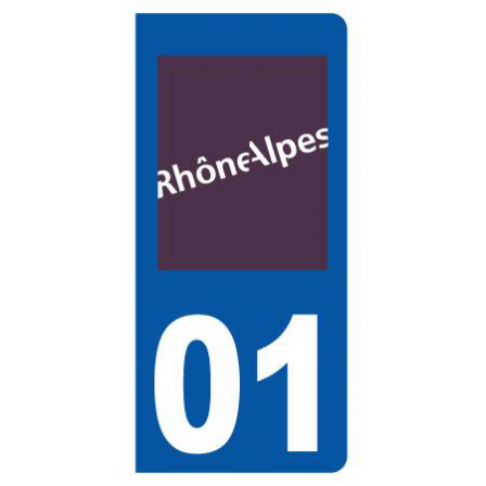Stickers plaque 01 Rhônes Alpes