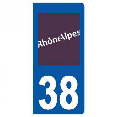 Stickers plaque 38 Rhônes Alpes