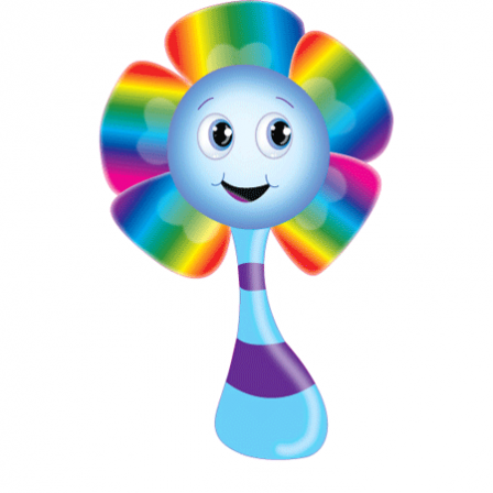 Stickers Bubble Plante Rainbow