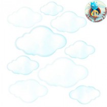 Stickers nuages blancs