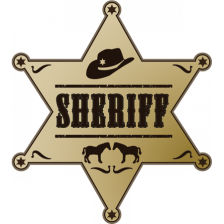 Stickers Cowboy étoile sheriff