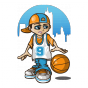 Stickers Basketball kid