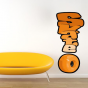 Stickers Skateboard wheel orange