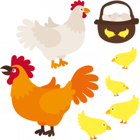Stickers Animaux de la ferme - Poule