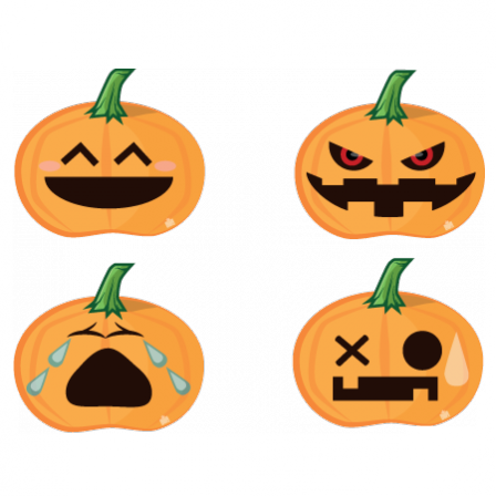 Stickers Pumpkin Faces
