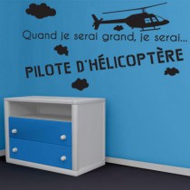 Stickers JE SERAI Pilote d'hélicoptère