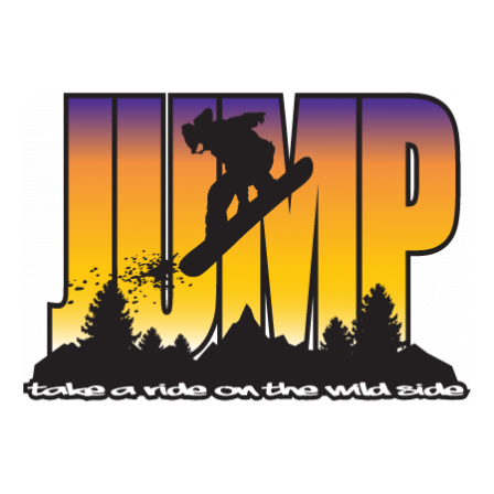 Stickers Jumping snowboarder