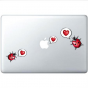 Stickers Apple deux coccinelles love