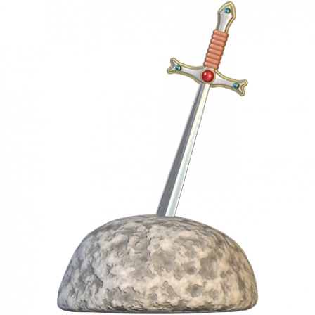 Stickers épée rocher 1