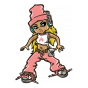 Stickers Hip hop girl in pink