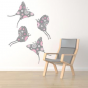 Stickers Papillons Gris