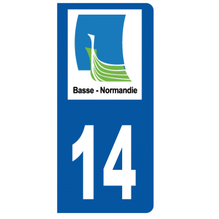 Stickers plaque 14 Basse Normandie