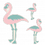 Stickers Flamands roses