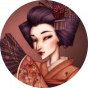Badge Femme au Kimono
