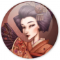 Badge Femme au Kimono