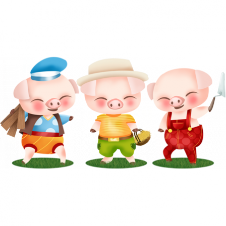 Stickers Les Contes- Les 3 Petits Cochons