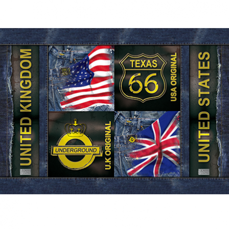 Stickers PC & Mac drapeau anglais et américain