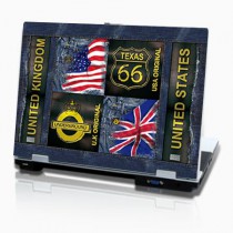 Stickers PC & Mac drapeau anglais et américain