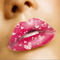 Lip Tattoo Pink heart GL076