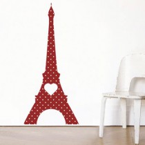 stickers - collection Les Imprimés- I love Paris - rouge