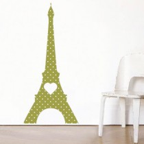 stickers - collection Les Imprimés- I love Paris - vert