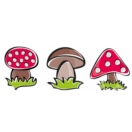 stickers champignons - Stickers Malin