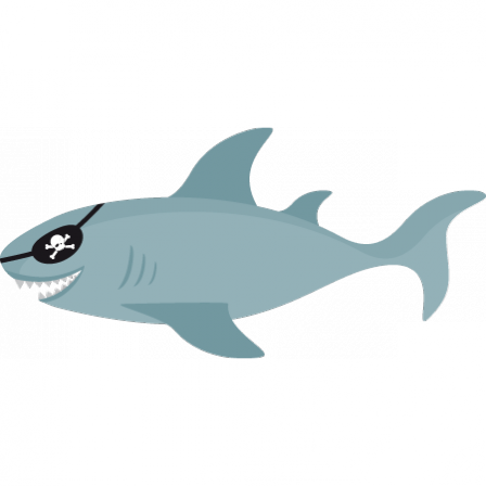 Stickers Abyss - Requin Pirate de la mer