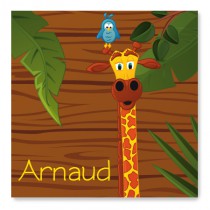 Poster jungle girafe