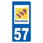 Stickers plaque 57 Lorraine