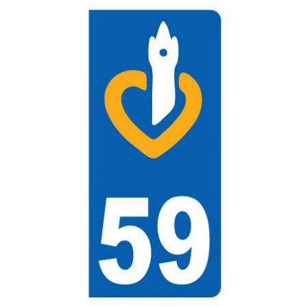 Stickers plaque 59 Pas de Calais