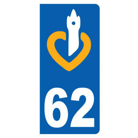 Stickers plaque 62 Pas de Calais