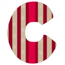 Stickers lettre C2 - Alphabet sticker British