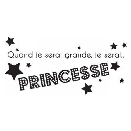 Stickers JE SERAI Princesse star