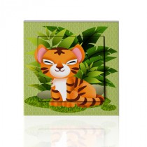 stickers interrupteur -collection Jungle- tigre