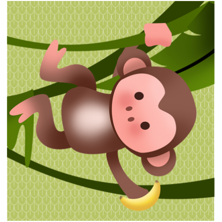 stickers interrupteur -collection Jungle- singe