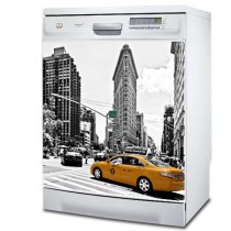 Stickers Lave-vaisselle NewYork - Flatiron Building et Taxi