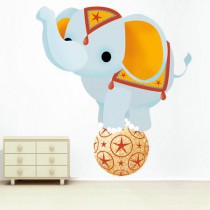 Stickers Collection Le Cirque - l'éléphant funambule